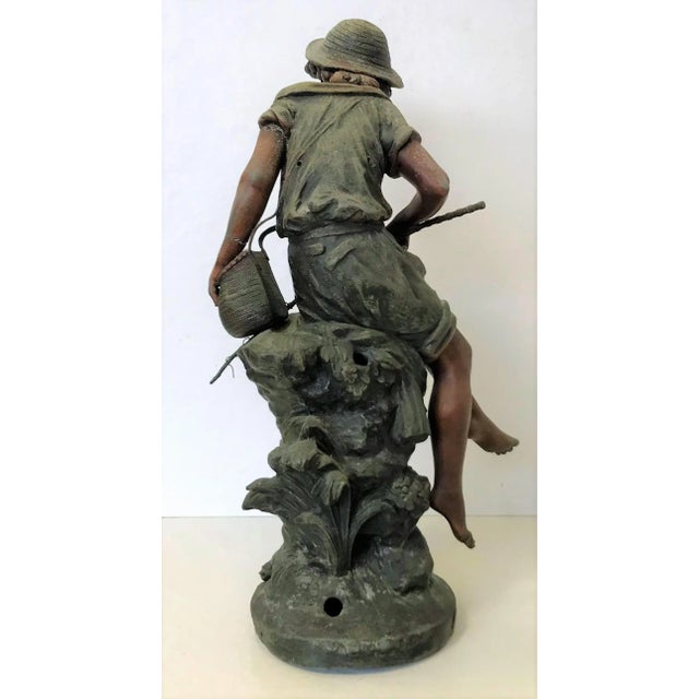 Early 20th Century Replica of 19th Century French Artist Auguste Moreau's Sculpture Signed 'Pêcheur' For Sale - Image 5 of 13