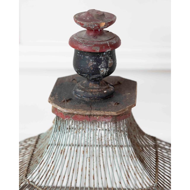 French 19th Century Painted Architectural Birdcage For Sale - Image 4 of 8