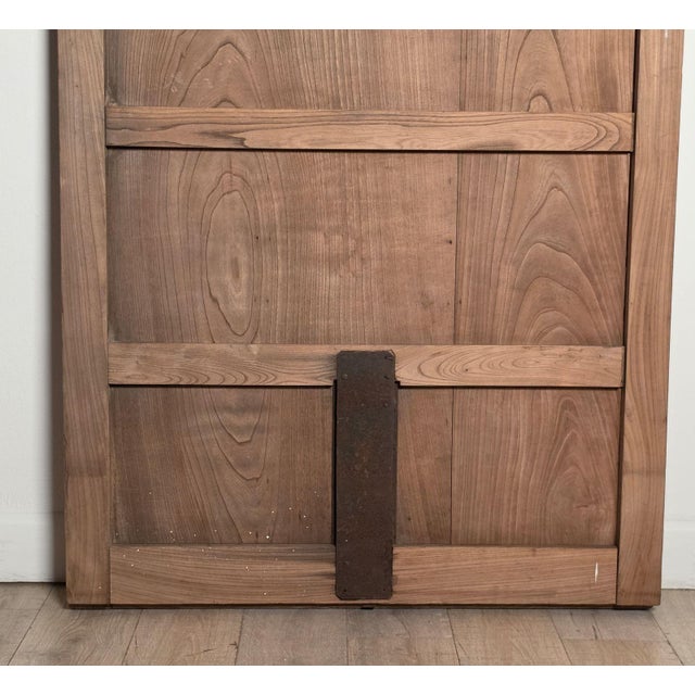 19th Century Meiji Period Keyaki Wood Warehouse Door, Japan Circa 1880 For Sale - Image 5 of 5