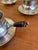 Vintage Silver-Plated Espresso Cup & Saucer Set With Bakelite Handles – Set of 6 For Sale In San Francisco - Image 6 of 9