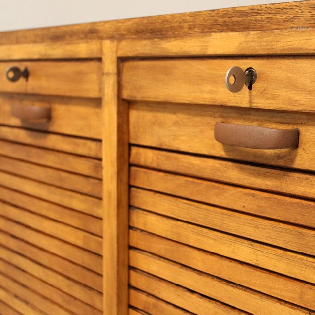 Vintage Filing Cabinet in Oak, 1930s For Sale - Image 10 of 11