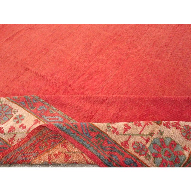 Textile Galerie Shabab Collection Early 20th Century Turkish Oushak Room Size Carpet For Sale - Image 7 of 8