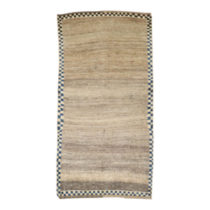 Zabihi Collection Persian Gabbeh Checker Border Small Rug