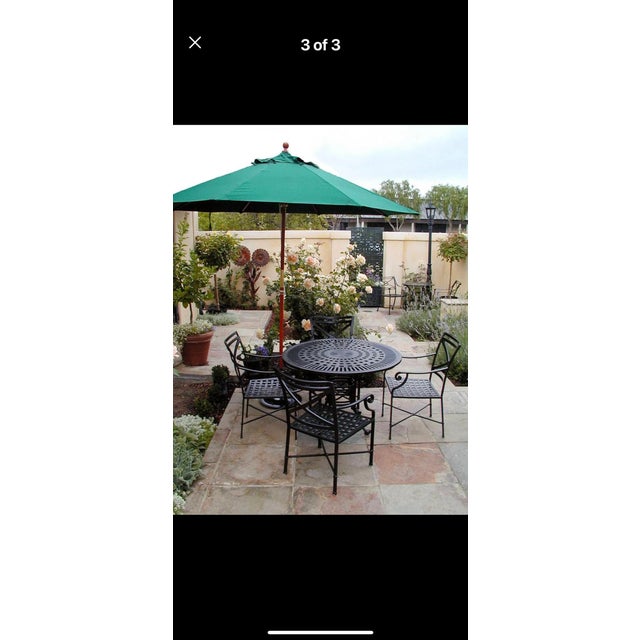 Contemporary Late 20th Century Woodard Aluminum 5 Piece Patio Set, Attributed For Sale - Image 3 of 7