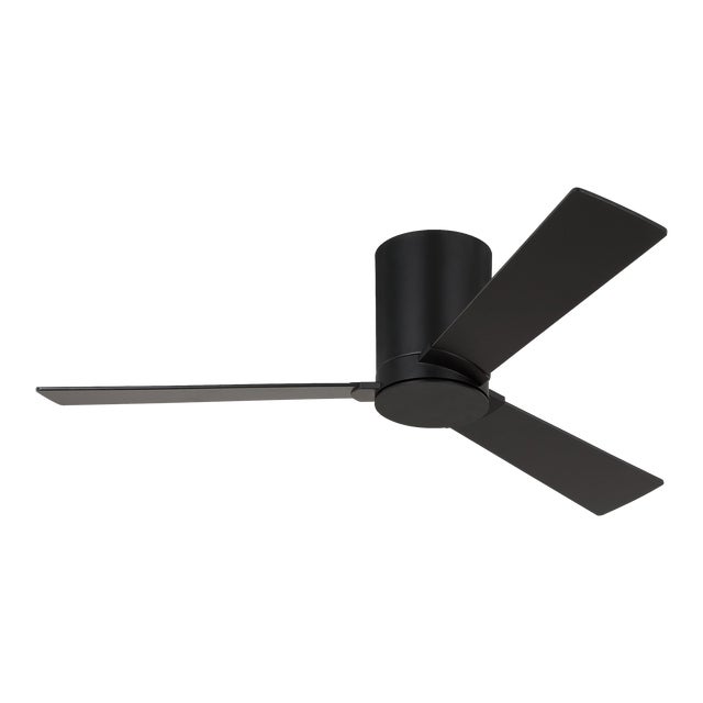 Visual Comfort Fan Rozzen Hugger 44" Ceiling Fan in Midnight Black For Sale
