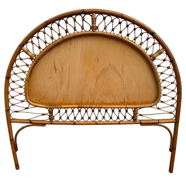 Vintage Italian Rattan Headboard, 1960 For Sale - Image 10 of 11
