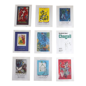 Vintage Mid 20th C. Marc Chagall Poster Lithographs - Set of 9