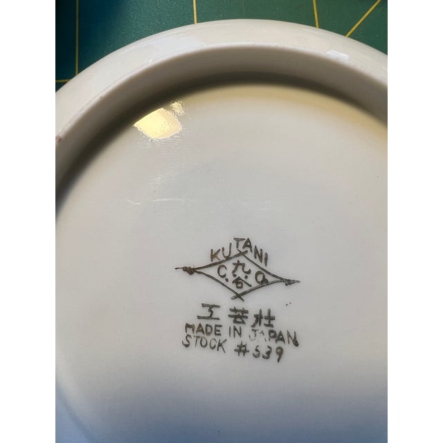 Vintage Kutani Eggshell Porcelain Tea Set With Floral & Gold Detailing, Made in Japan- 15 Pieces For Sale - Image 9 of 11