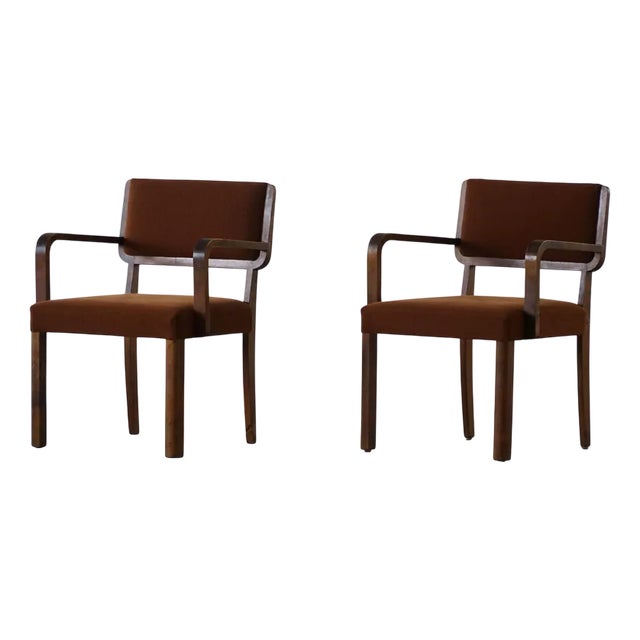 Mid-Century Modern Armchairs in the style of Alvar Aalto, Finland, 1950s, Set of 2 For Sale