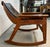 Wood Mid-Century Walnut Bent-Wood Leather Rocker Attributed to Jerry Johnson For Sale - Image 7 of 14