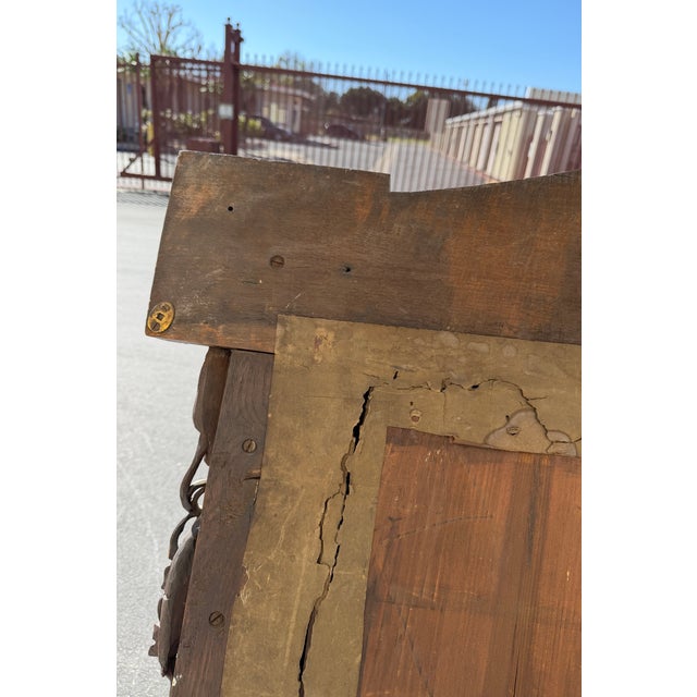 Large Antique Hand-Carved Oak Black Forest Style Figural Wall Mirror For Sale - Image 17 of 18