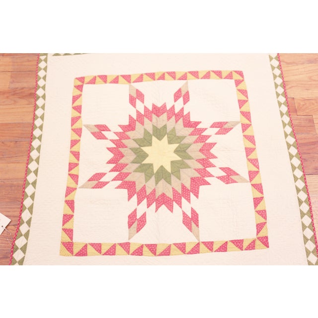 American Nazmiyal Collection Antique American Quilt Textile For Sale - Image 3 of 6