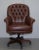 Brown Leather Chesterfield Captain's Armchair For Sale - Image 3 of 14