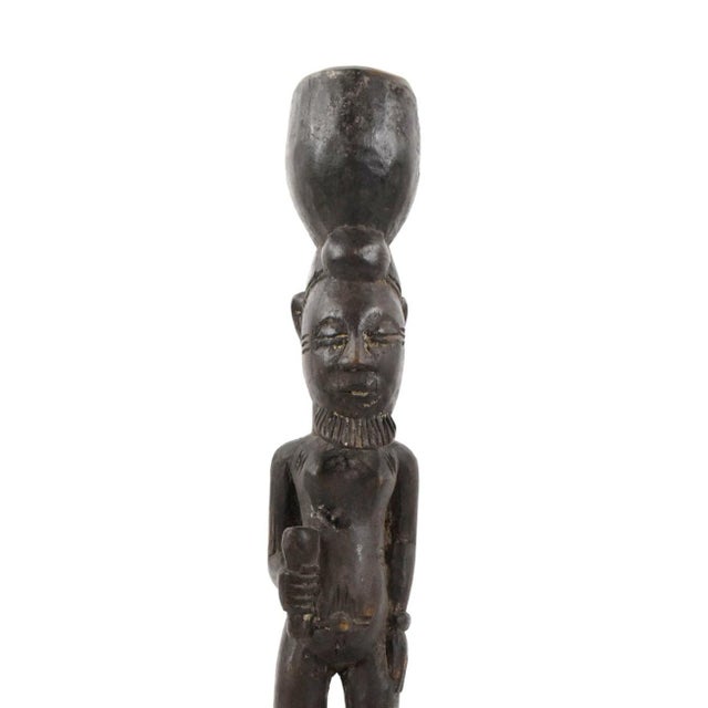Early 20th Century Senufo Pounder Miniature Figure 13.5 Inch Côte D'ivoire For Sale In Denver - Image 6 of 8