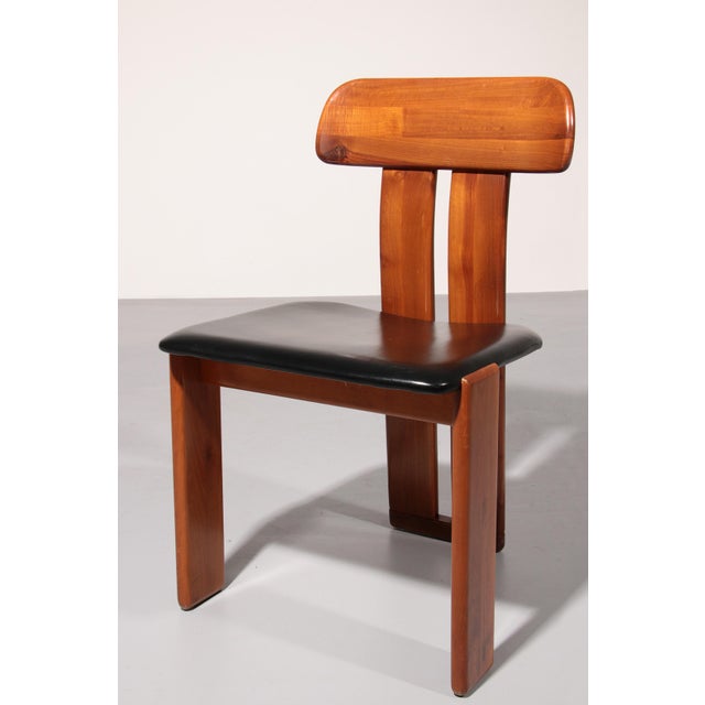 Sapporo Dining Chairs in Walnut by Mario Marenco for Mobilgirgi, 1970s, Set of 4 For Sale - Image 10 of 14