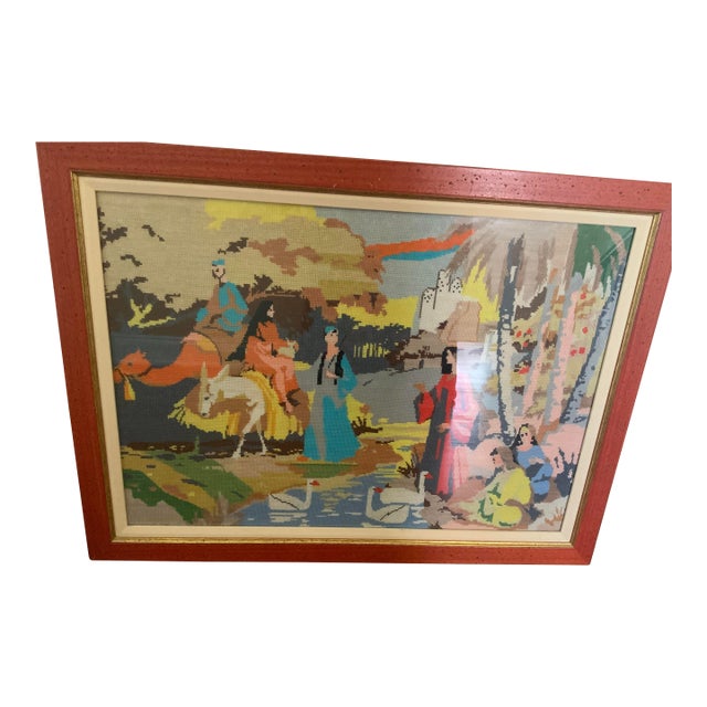 Along the Nile Needlepoint For Sale