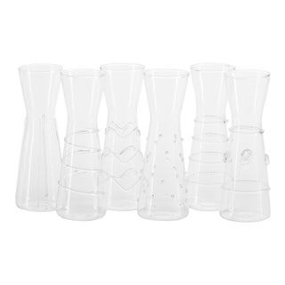 Six Assorted Design Individual Carafes, Set of 6 For Sale