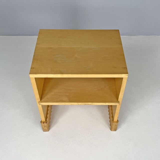 American Postmodern Rectangular Wooden Coffee Table attributed to AQQ, 1990s For Sale - Image 6 of 17