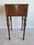 Early 20th Century Sheraton Style Mahogany One-Drawer Stand With Burlwood Drawer Front For Sale - Image 5 of 10