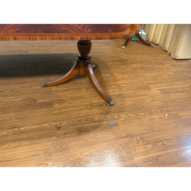 Classic Scallop Cornered Mahogany Dining Table by Leighton Hall - Showroom Sample For Sale - Image 12 of 14