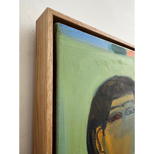 2020s "Man in Gray", Original Painting by Rebecca Jack (Framed) For Sale - Image 5 of 7