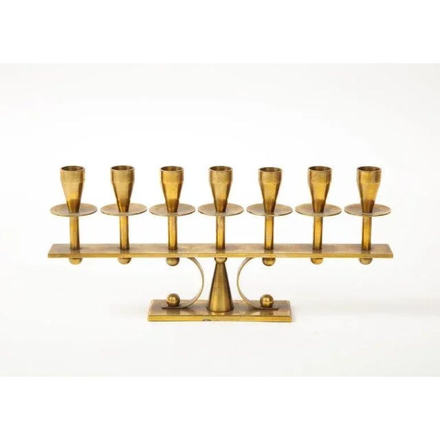 1960s 1960s Danish Brass Candelabra For Sale - Image 5 of 13