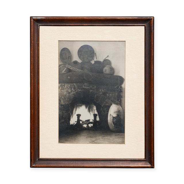Early Black and White Still Life Photograph of an Interior Fireplace Hearth, 1937 For Sale - Image 4 of 11