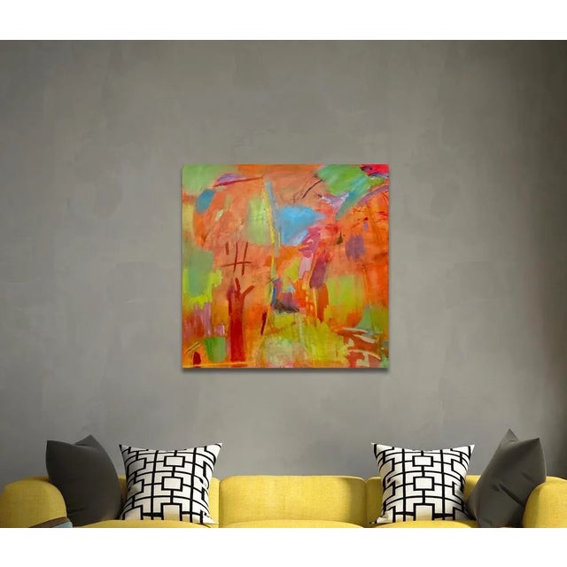 Abstract "This Way" Abstract Acrylic Painting by Nicki Beiderman For Sale - Image 3 of 3