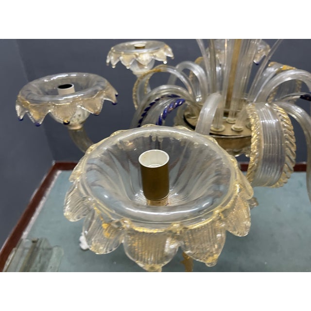 Venetian Murano Glass Chandelier, 1960s For Sale - Image 4 of 18