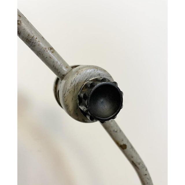 1960s Large Industrial Grey Workshop Table Lamp, 1960s For Sale - Image 5 of 18