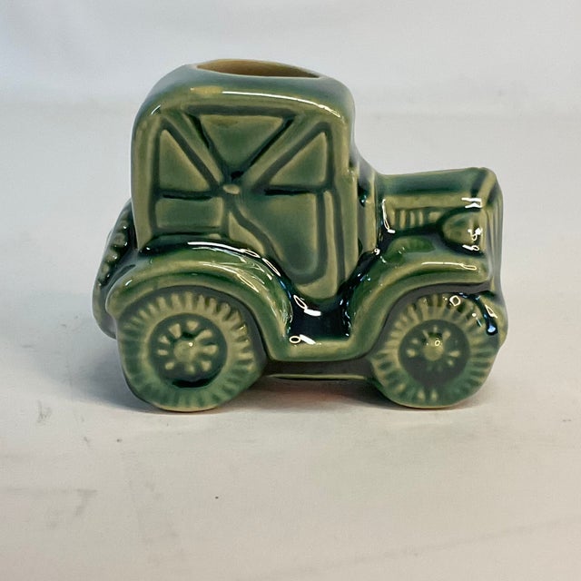 1950s Mid-Century Boho Chic Americana Ceramic Car Toothpick Holder For Sale - Image 6 of 9