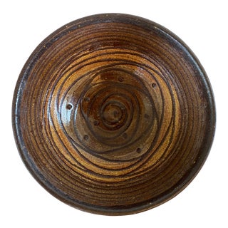 Lee Rosen for Design-Technics Ceramic Pottery Bowl With Dynamic Looping Design For Sale