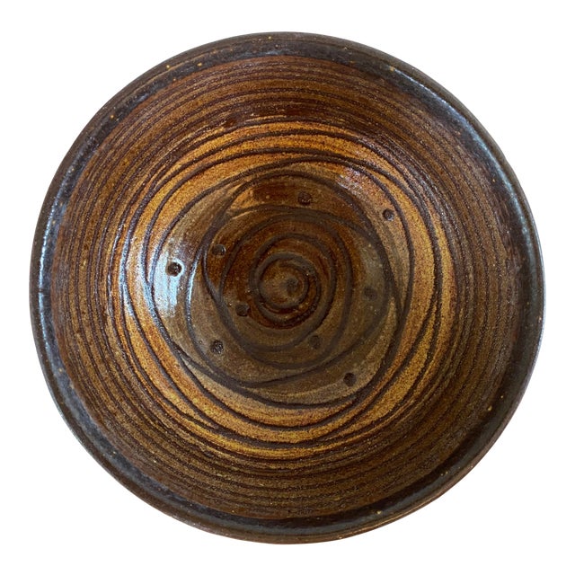 Lee Rosen for Design-Technics Ceramic Pottery Bowl With Dynamic Looping Design For Sale