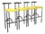 Postmodern Bar Stools, Italy, 1980s, Set of 4 For Sale