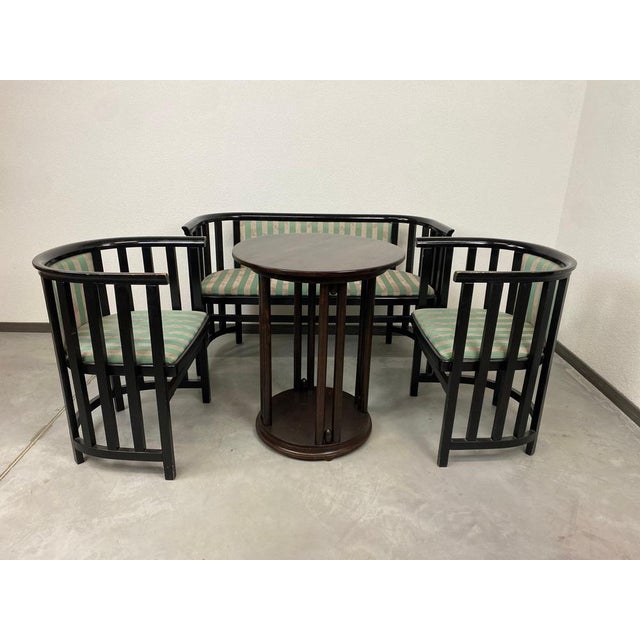 Fledermaus seating group by Josef Hoffmann ex. by Wittmann Wien circa 1950. Original vintage condition with signs of use....