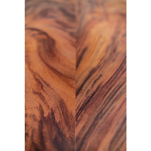 Metal Brutalist Parota Wooden Dining Table by Deevie Vermetten for Fermetti For Sale - Image 7 of 8