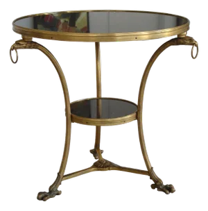 French Louis XIV Style Gueridon Table in Gilt Metal