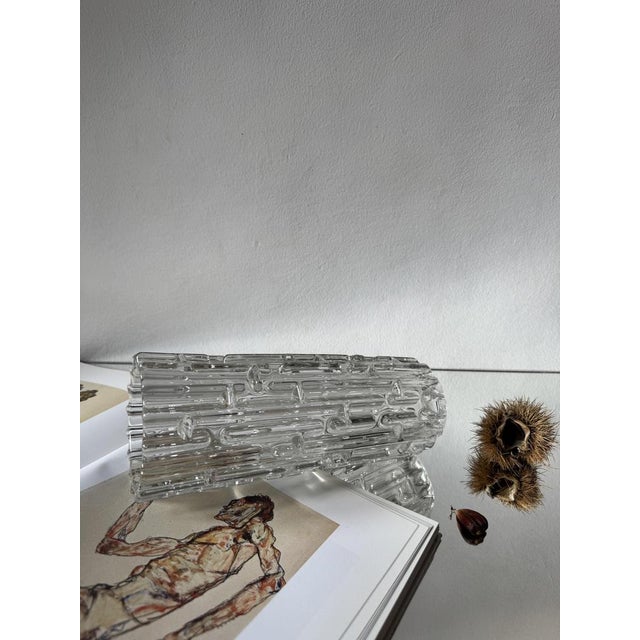 Czech Brutalist Pressed Glass Tetris Vase by František Vízner for Rudolfova Huť, 1970s For Sale - Image 9 of 10