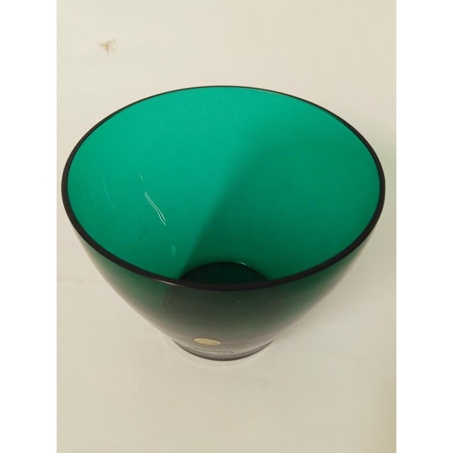 Emerald Green Murano Glass Vase by Vistosi, 1960s, in Flawless conditions. Designed 1960 to 1969 This piece has an...