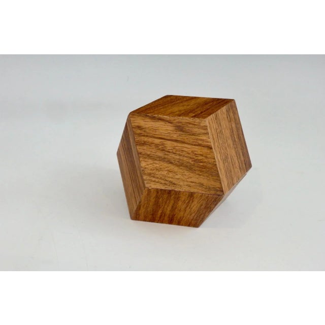 Ten Sided Polyhedral Wood Puzzle Box Sculpture For Sale - Image 4 of 11