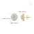 1.93cts Double Halo Diamond Set Paraiba Tourmaline Earrings in 14k Gold- A Pair For Sale - Image 11 of 16