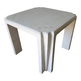 1980’s Postmodern Plastered Wood Geometric Game / Dining Table For Sale