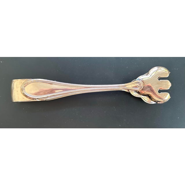 Mid 20th Century Silver Plate Ice Tongs For Sale - Image 4 of 4