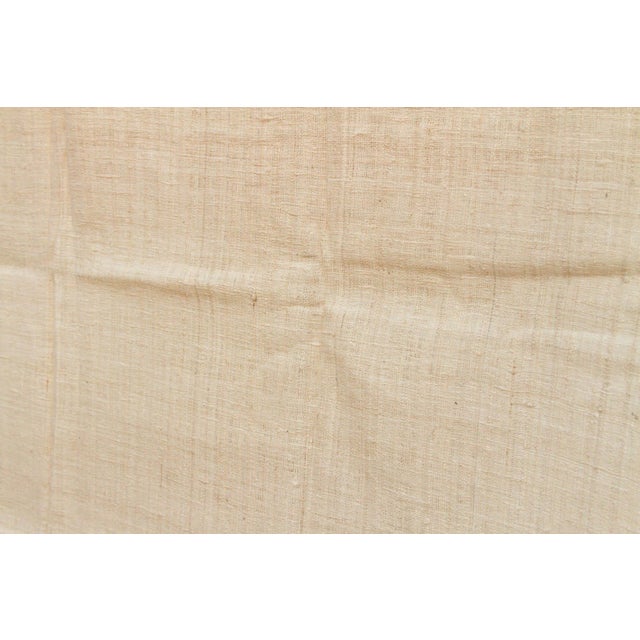 Indian Organic Peace Silk Throw, Sandstone For Sale - Image 3 of 6