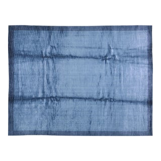 1990s Modern Minimalist Hand Knotted Silk Rug With Soft Texture,8'X10'3" For Sale