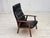 Danish Armchair in Black Artificial Leather and Teak Wood, 1970s For Sale - Image 4 of 18