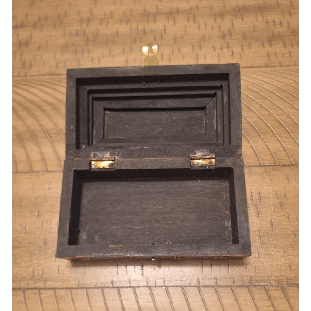 2000 - 2009 Indian Brass-Fitted Stepped Wooden Box For Sale - Image 5 of 8