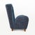 Mid-Century Modern Italian High-Back Armchairs in Blue Velvet and Chenille attributed to Paolo Buffa, 1950, Set of 2 For Sale - Image 3 of 10