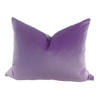 Schumacher "Sophia Velvet" in Lilac 16"x20" Pillows-A Pair For Sale