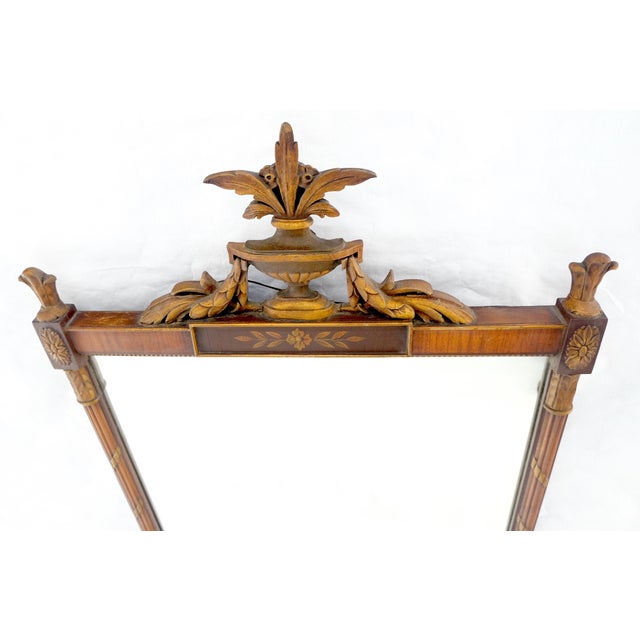 1940s 1940s Regency Ornaments & Paint Decorated Wall Mirror For Sale - Image 5 of 6